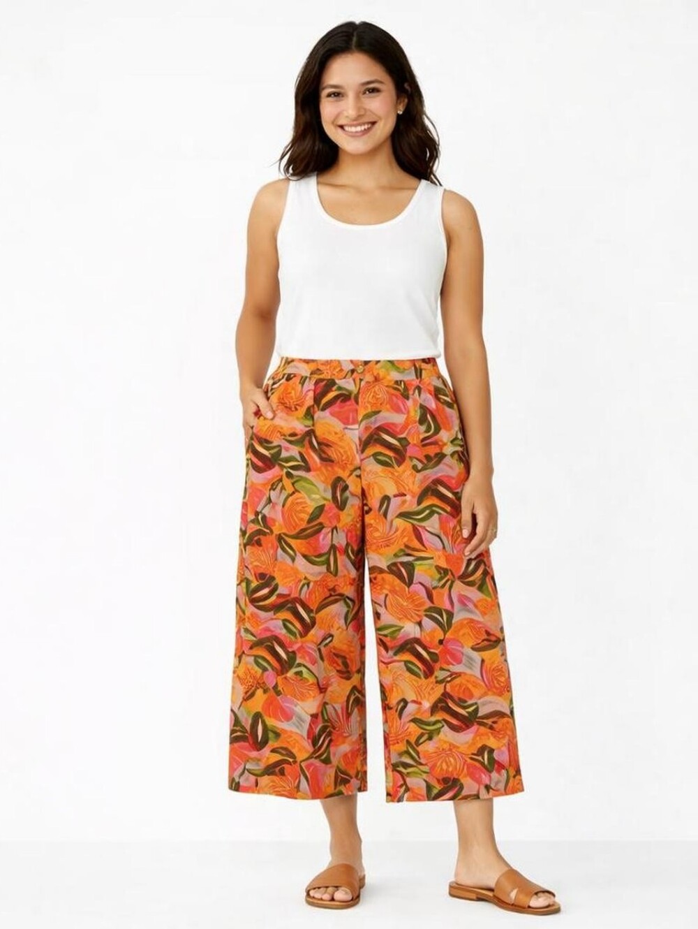 C&C California 100% Linen Pants With Pockets, Large